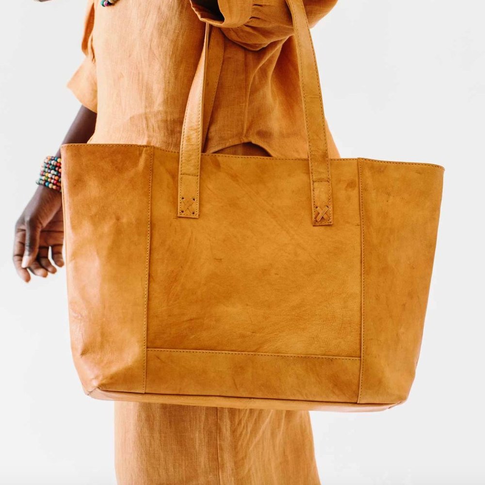 Modern Leather Tote